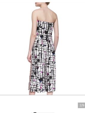 milly petunia strapless lace a-line midi dress Milly Women's Petunia Lace Gown - White